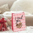 thumbnail image 3 of Cute Printed Kraft Paper Bag Simple Cartoon Gift Handbag Holiday Valentine's Day Gift Bag, 3 of 3