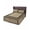 Black Brown, variant on Gray Geometric Bed Skirt Twin Size 18 Inch Drop, White Greek Key Design Burlap Modern Art Wrap Around Bed Skirts Set - 1 Bed Sheet & 1 Pillowcase(30"x20"), Dust Ruffle Bedding Sets