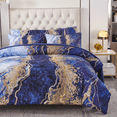 thumbnail image 6 of PERFEMET 6 Pcs Blue Comforter Set Watercolor Marble Printed Bedding Lightweight Retro Style Bedding Queen Size Bed in a Bag for Men Women, 6 of 9