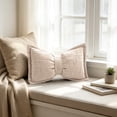 thumbnail image 6 of Dimensional Bow Shaped Lumbar Pillow Vintage Textured Decorative Waist Cushion Soft Throw Pillow for Sofa Bedroom Living Room Scandinavian Home Decor, 6 of 6