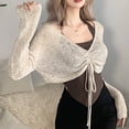 thumbnail image 2 of Hot Girl Style Halter Neck Vest With Drawstring Slim T-shirt Two-piece Set, 2 of 7