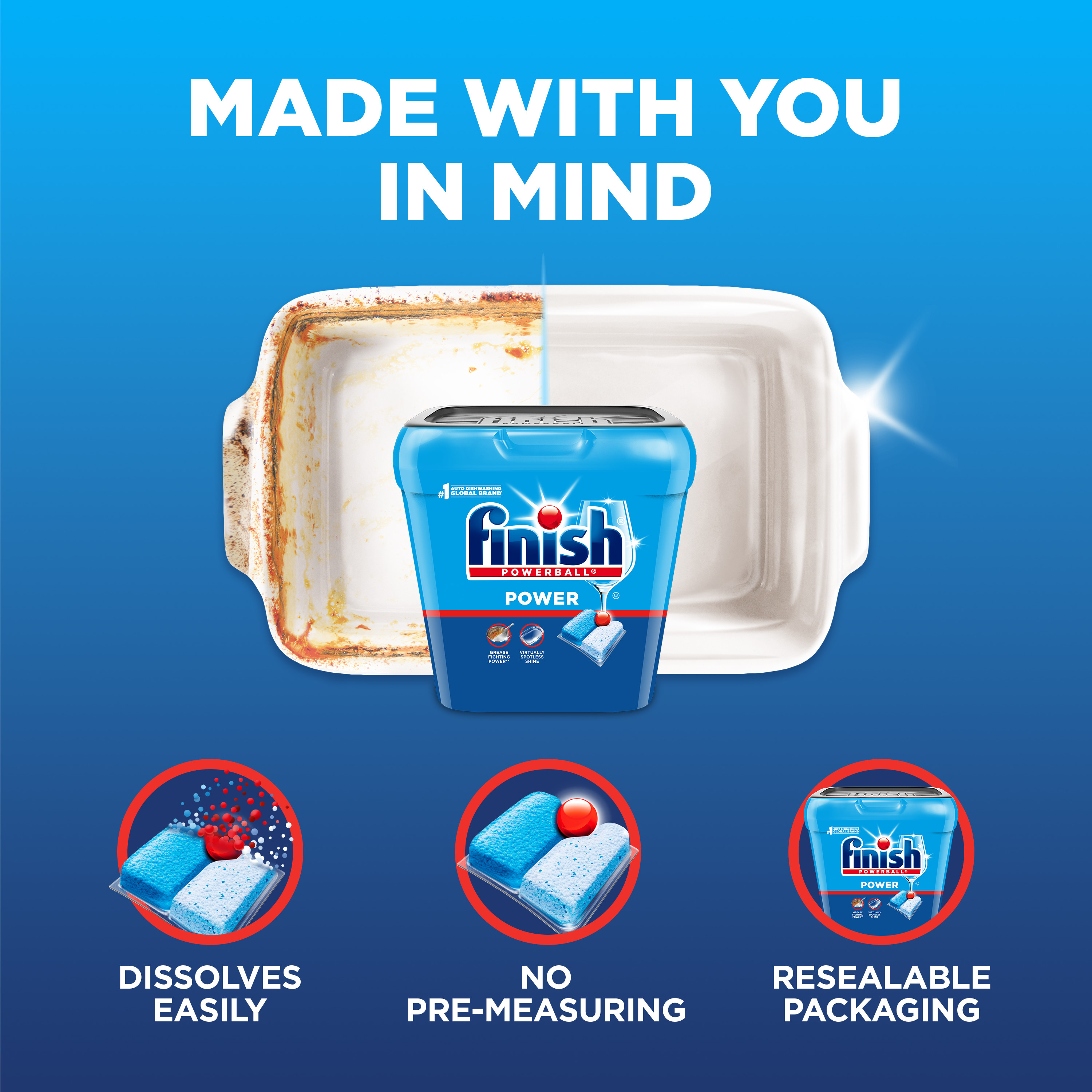 Finish Power Dishwasher Pods, 84 Count photo 5