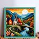 thumbnail image 2 of Kit Punto Cruz Con Paisaje Impreso Hilo Algodón Ecológico Bordado 11CT 40x40cm, 2 of 9