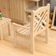 thumbnail image 3 of Silla de madera inacabada para muebles de casa de muñecas en miniatura, escala 1:12, 3 of 3