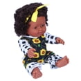 thumbnail image 4 of Muñeca Afro de piel negra de 12 pulgadas, muñeca africana bonita simulada, regalos de cumpleaños para niños, 4 of 9
