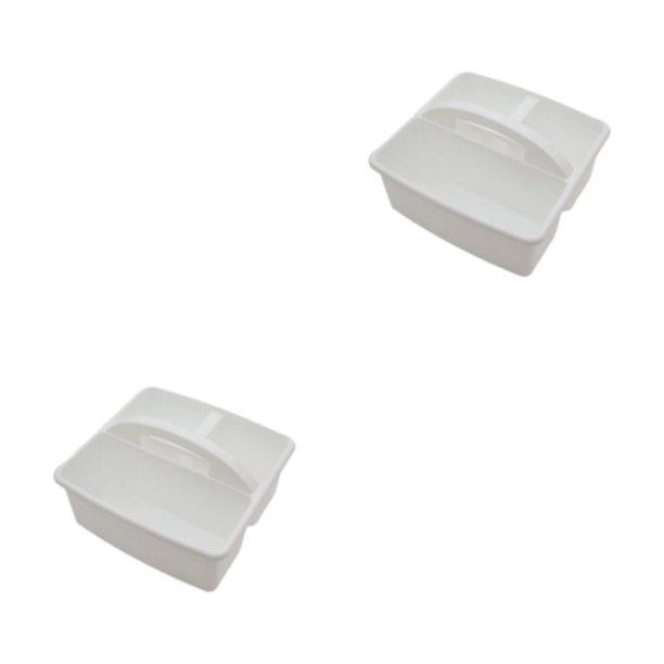 Moyic Cesta de almacenamiento apilable: solución de almacenamiento organizada para cualquier espacio y no dañino para las manos blanco blanco 2Conjunto