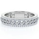 thumbnail image 1 of JeenMata Alianza de Boda de Eternidad con Doble Pavé de Moissanita de Talla Brillante Redonda de 0,75 Quilates Chapada en Oro Blanco de 18 K sobre Plata, 1 of 6