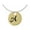 A, variant on Large Gold Tone Disc Letter - C - 3/4'' Charm Necklace, 18"+2" Extender