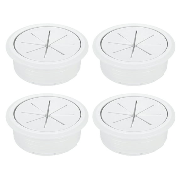 4 Pack Desk Grommet, 1.97 Inch 50mm Desk Cable Hole Cover, White
