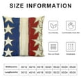 thumbnail image 5 of 4th of July Patriotic Decorative Throw Pillow Covers, America USA Freedom Paw Print Outdoor Pillowcase, American Blue Red White Stripes Stars Cushion Case Home Decor, 5 of 5