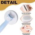 thumbnail image 3 of Cat Brush With Release Button, Cat Brush For Long Or Short Haired Cats, Cat Grooming Brush - blue, 3 of 5