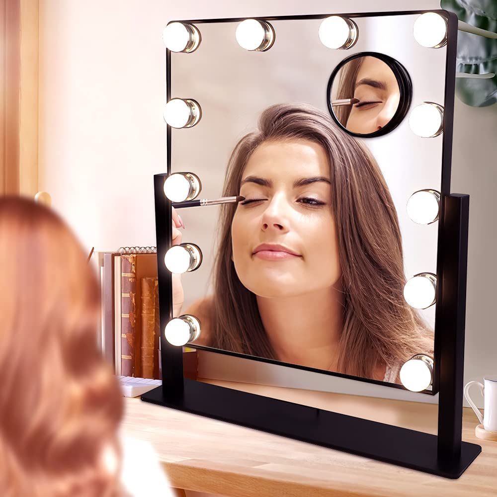 Makeup Vanity Mirror with Lights with 12 Dimmable LED Lights, Hollywood 