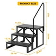 thumbnail image 2 of RV Steps with Handrail, RV Step Stool, Portable Pool Ladder, Heavy Duty Ladder Shelf Outdoor Mobile Home Stairs for Camper/Porch/SPA Pool/Pet Stairs, 2 of 6