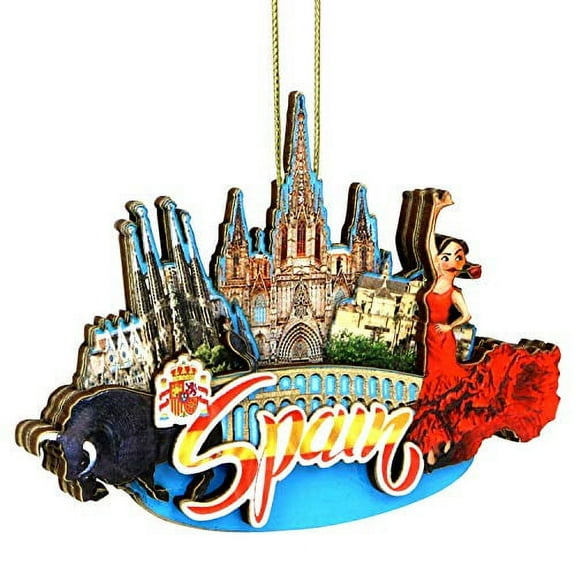 3D Spain Christmas Ornament