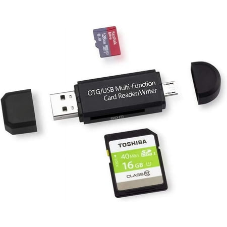 Image of SD Card Reader Micro sd Card Reader USB 2.0 Memory Card Reader for SDXC SDHC SD MMC RS-MMC Micro SDXC Micro SD Micro SDHC Card and UHS-I Card 5Pcs