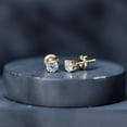 thumbnail image 5 of Rosec Jewels 1 Ct Diamond Earrings Unisex - 5 mm Round Lab Diamond Stud with Screw Back (EF-VS Quality) - Ready to Gift, 18K Yellow Gold, 5 of 9