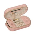 thumbnail image 2 of Mele & Co. Lucy Travel Jewelry Case, Textured, Pink Vegan Leather, 2 of 5