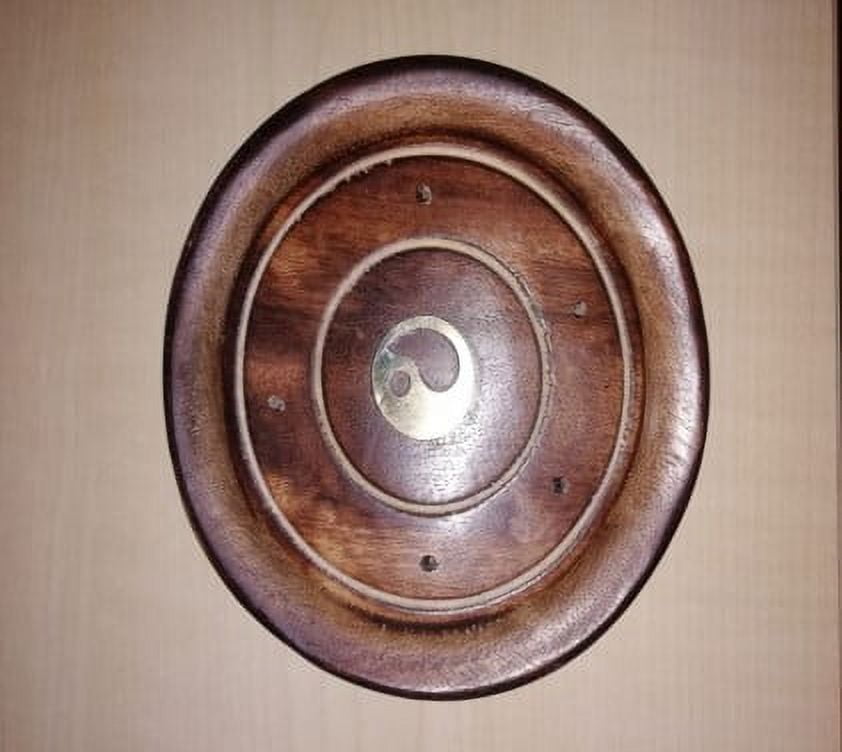 (3 pack) Mainstays Wood Yin Yang Incense Holder, Brown