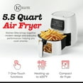 thumbnail image 3 of Kitchen Elite 5.5 Qt. Digital Air Fryer, Countertop Cooker w/ LED Screen, White, 3 of 8