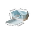 thumbnail image 3 of Eolstice Semi Enclosed High Sided Litter Box, Splash Proof Design, Ample Space for Large Cats, for Felines under 20 lbs, Covered Easy Clean Toilet, 3 of 6
