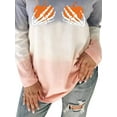 thumbnail image 4 of DYMADE Women Plus Size Halloween Gradient Hot Stamping Long Sleeve T-shirt, 4 of 4