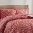 thumbnail image 6 of Virtu Twin Comforter Set, Botanical Twin Size Comforter Set, 5-Pc All Season Bedding Comforter Set, Flamingo Pink/Cloudstone, 6 of 8