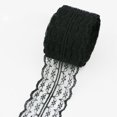 thumbnail image 2 of (10 yardas/rollo) cinta de tela de encaje negro decoración de correas Material de embalaje de regalo encantador, 2 of 5