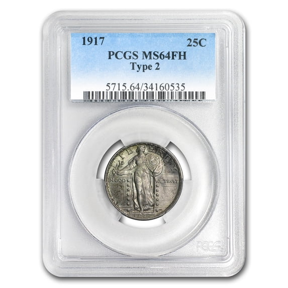 1917 Standing Liberty Quarter Type-II MS-64 Full Head PCGS