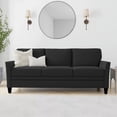 thumbnail image 2 of Mainstays Auden 3 Seat Classic Modern Sofa, Black My Lux Decor Round, 2 of 7