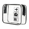 thumbnail image 1 of Bolsa de aseo transparente perfecl organizador de maquillaje para artículos de tocador Negro, 1 of 8