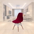 thumbnail image 4 of Funda elástica para asiento de silla, poliéster extraíble de color sólido, funda para silla moderna de mediados de siglo, funda protectora antipolvo vino rojo Macarena cubierta de asiento, 4 of 8