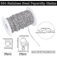 thumbnail image 2 of 82 Feet 25m/roll 304 Stainless Steel Chains for Jewelry Making Silver Paperclip Chains Kits with 10Pcs Lobster Clasps and 30Pcs Jump Rings for DIY Bracelets Crafts grey, 2 of 4