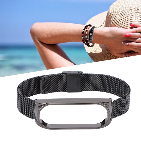 Bracelet en Métal Compatible pour Montre Intelligente Mi Band 6, Bracelet de Remplacement en Acier, Bracelet, Accessoires