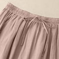 thumbnail image 7 of UAMVSH Palazzo Pants for Women Casual Cotton Linen Drawstring Flowy Slacks Lightweight High Waist Pants Comfy Printed Trousers(Medium,Pink), 7 of 7