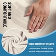 thumbnail image 2 of H.VERSAILTEX 2-Piece Velvet T Cushion Armchair Slipcover, Stretch 1 Cushion Sofa Cover with Separate T Cushion Cover, Non-Slip Furniture Protector, Ivory, 2 of 7