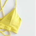thumbnail image 4 of Gibobby Conjunto de traje de baño de bikini Traje de baño con estampado de pieza de ropa de playa con sujetador, traje de baño, conjunto de Bikini de muj(Amarillo,CH), 4 of 5