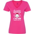thumbnail image 3 of Inktastic If It Involves Chickens & The Farm Count me in Women's V-Neck T-Shirt, 3 of 5