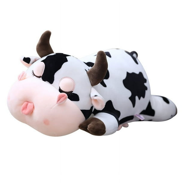 Animales de peluche de vaca, almohada suave de vaca, juguetes de peluche, regalos para niños, almohada para dormir, regalo de juguete para niñas, novia, tamaño múltiple (50 cm)