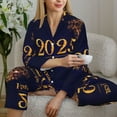 thumbnail image 6 of Pajamas for Women Set - 2025 Happy New Year f Comfy Long Sleeve Button Up Pajama Sets for Women 2 Piece, Soft Sleepwear Nightwear Pjs Lounge Sets for Women with Pockets, 6 of 6