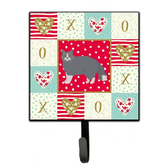 Selkirk Rex 1 Cat Love Leash or Key Holder Red