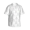 thumbnail image 2 of Balery Heart Rabbit Print Men's Hawaiian Shirts Short Sleeve Beach Shirt Relaxed Fit Vacation Button Down Shirts-3X-Large, 2 of 9