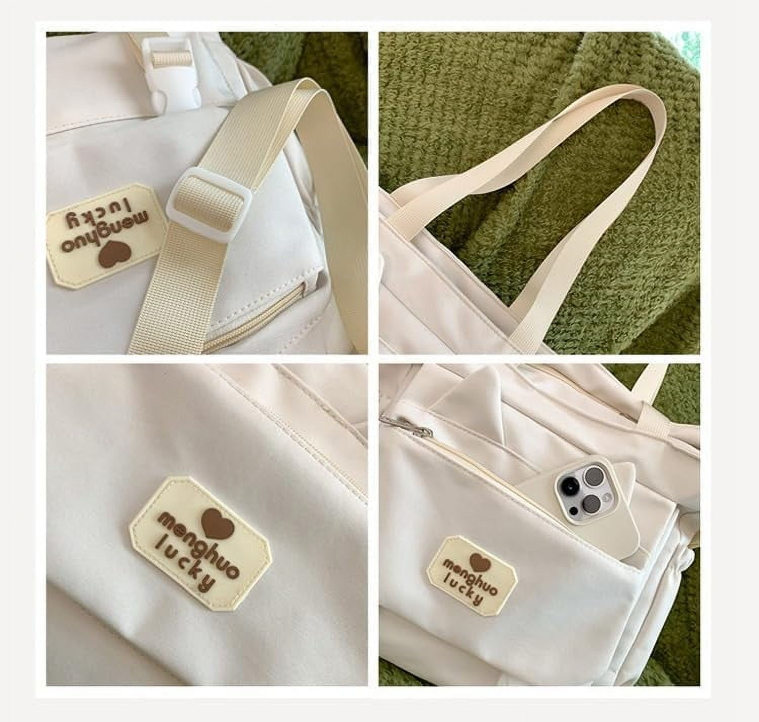 JUYGO Cute Messenger Bag Kawaii Bear Crossbody Bag for Women Aesthetic Bag Ita Bag Tote Bag