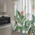 thumbnail image 3 of Green Shower Curtain for Bathroom Tropical Leaves Plant Bath Decor 72 x 72 Inch with 12 Hooks, 3 of 7