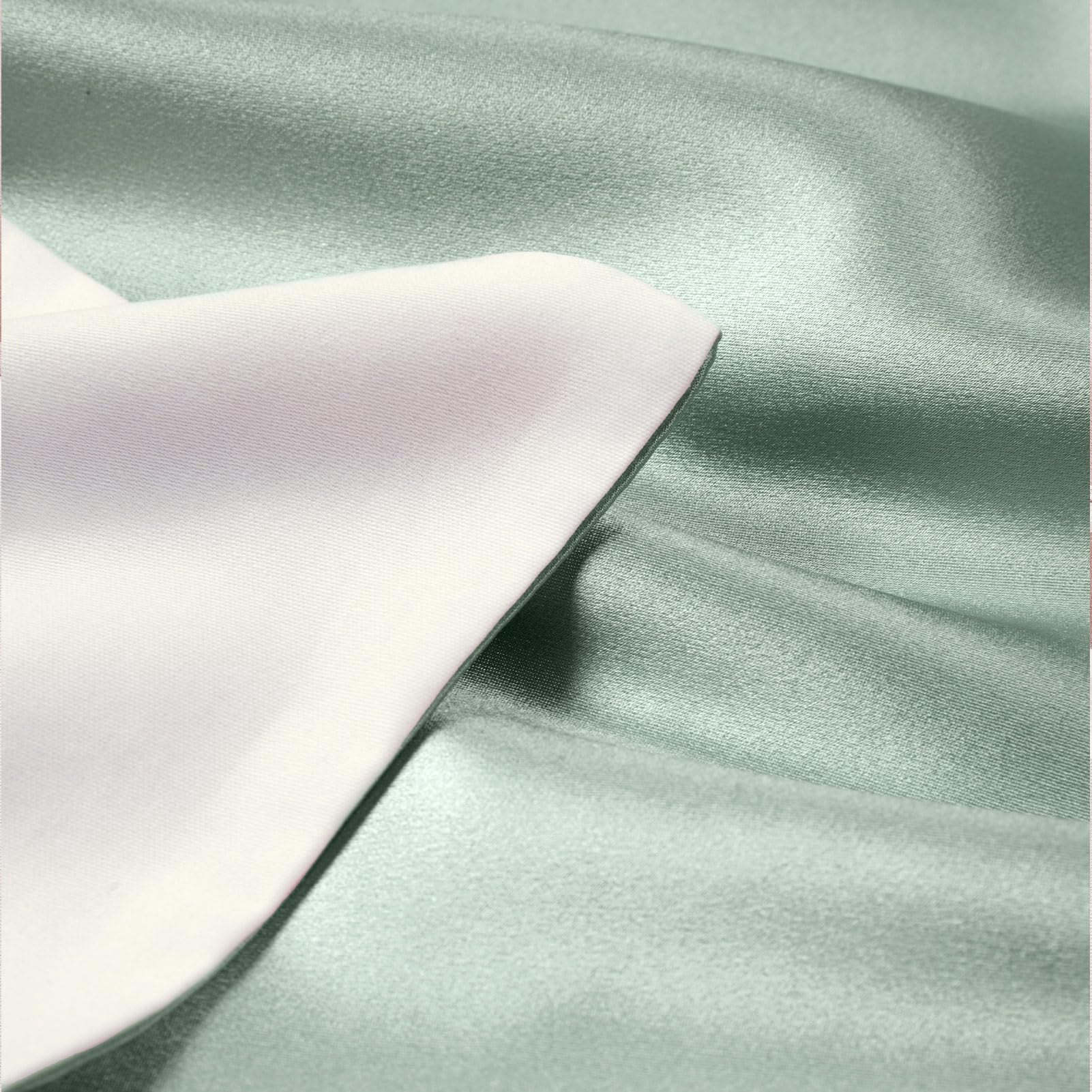 Silk Pillowcase For Hair And Skin With Cotton Underside Standard 20x26 Inch Avocado Green