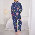 thumbnail image 3 of Pajamas for Women Sets, Abstract circles bubbles pebbles stones Lounge Sets Long Sleeve Button Down Night Shirts Sleepwear Pjs, 3 of 6