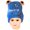 Blue, variant on Toddler Unisex Knit Frog Face Winter Hat with Eye Appliques, Pink, Ages 6M-3Y