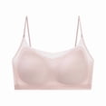 thumbnail image 5 of Lixiuxyad Front Closure Floral Lace Bra Comfortable Support Underwire T Shirt Bralette Soft Wireless Everyday Wear,Bras for Women Pink 38, 5 of 5