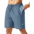 thumbnail image 2 of Zimjoy Men's Athletic Running Shorts Breathable Quick Dry Gym Workout Shorts Lightweight Strech Sports Basketball Exercise Tennis with Zipper Pocket Dark Gray S, 2 of 8