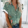 thumbnail image 5 of Mujeres Pantalones Cortos Impresos Blusas de Manga Corta Y Top Regular, Vestido de Moda de Verano Casual para Mujeres, 5 of 5