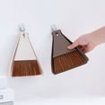 thumbnail image 2 of WASHWEPE 2 Set Mini Broom Dustpan Set Desktop Cleaning Tools Preschool Education Props Household Use Coffee Beige, 2 of 8